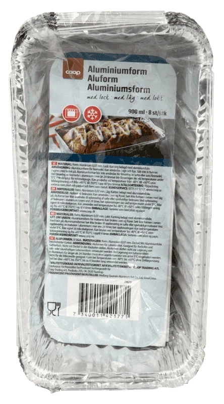 Alu Form W/folded Lid 0,9l