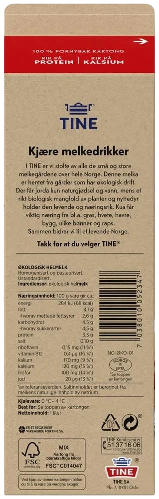 Økologisk helmelk
