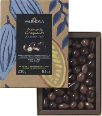 Gaveekse Drasjerte Mandel og Hasselnøtter med Mørk Sjokolade 230g Valrhona