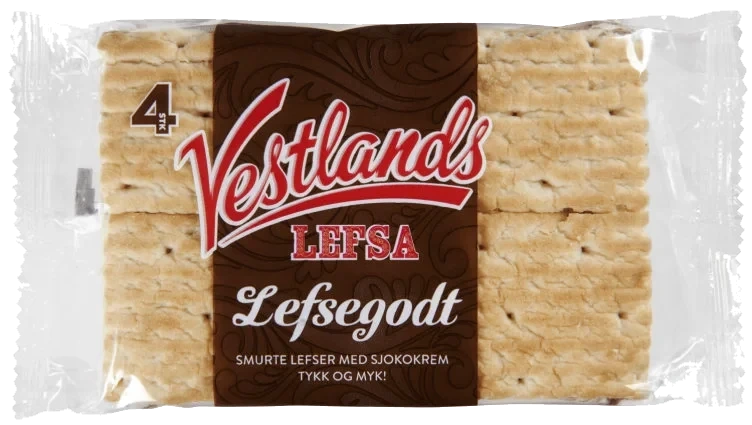 Vestlandslefsa Lefsegodt Sjoko 4pk 230g