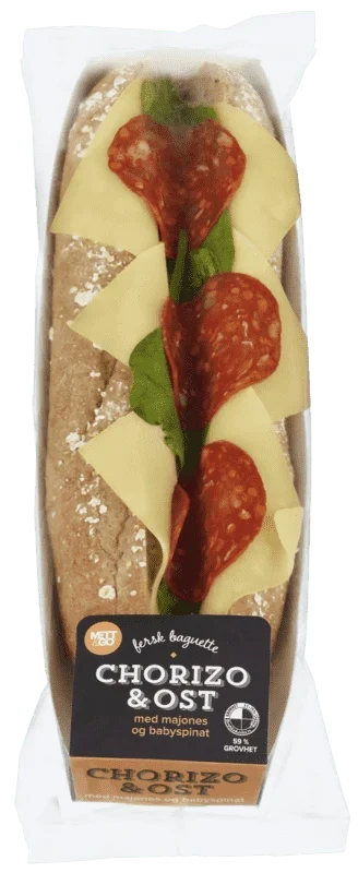 Baguette Chorizo og Ost 215g