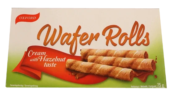 Wafer Rolls Hazelnut 75g