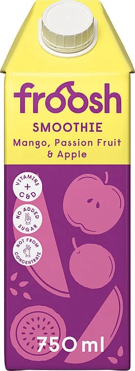 Froosh Mango Pasjonsfrukt Eple Smoothie 750ml