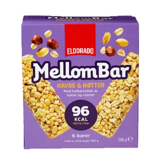 Mellombar Havre & Nøtter 138g