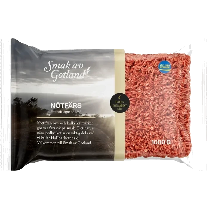 Nötfärs Färsk 12% 1kg Smak av Gotland