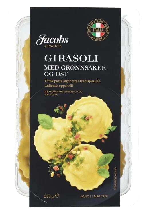 Girasoli m/ Grønnsaker og Ost 250g Ju