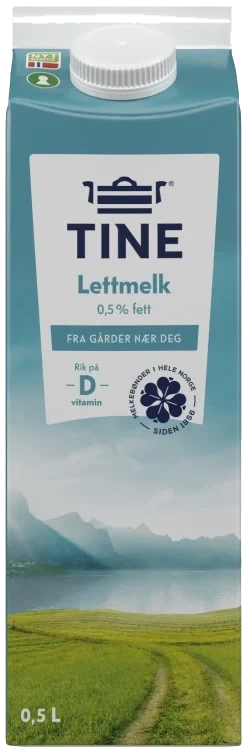 Tine Lettmelk 0,5% 1/2l​