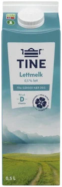Tine Lettmelk 0,5% 1/2l​