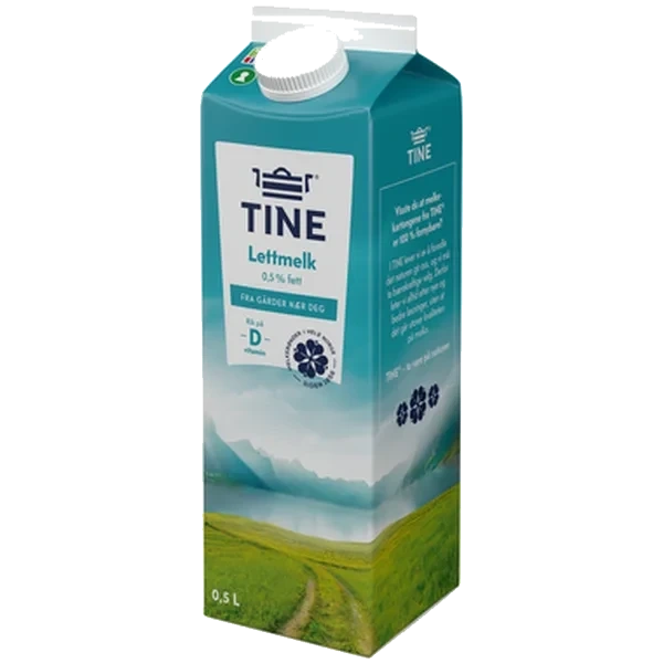 Tine Lettmelk 0,5% 1/2l​