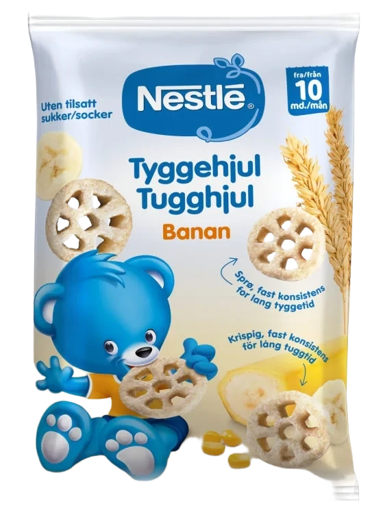 Tyggehjul Banan 28g fra 10m