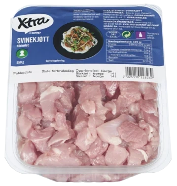 X-tra Svinekjøtt Strimlet 550g