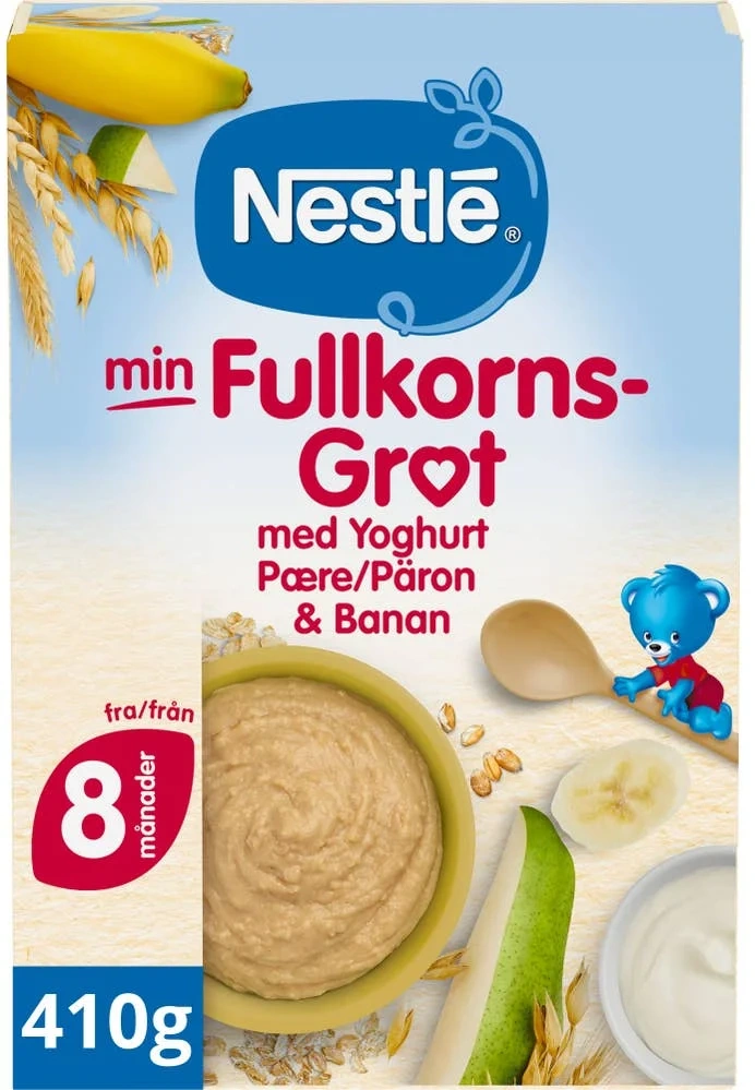 Min Fullkornsgrøt Yoghurt, pære og banan