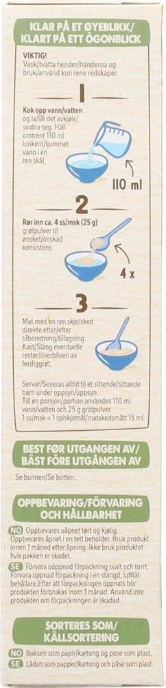 Min Fullkornsgrøt Yoghurt, pære og banan