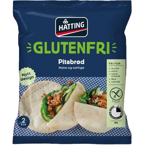 Pitabrød Glutenfri 2stk 230g Hatting