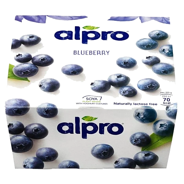 Soyayoghurt Blåbær 4x125g Alpro
