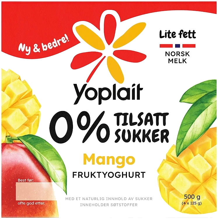 Yoplait 0% Mango 4x125g