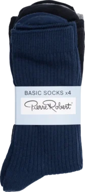 Basic Socks X4 Blagreyrib 41-45 Pierre Robert