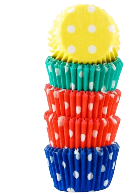 Muffinsform Regnbue 100stk Cacas