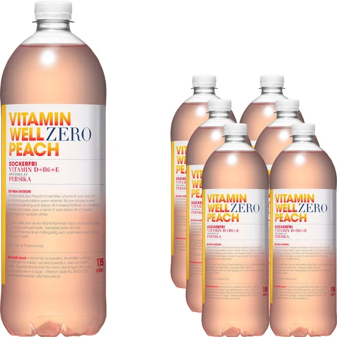Vitamin Well Vitamindryck Persika Zero