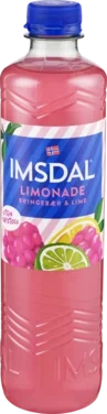 Imsdal Limonade Bringebær&Lime 0,5l flaske