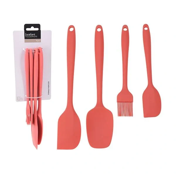 Kjøkkenredskapssett i Silikon - 4pk