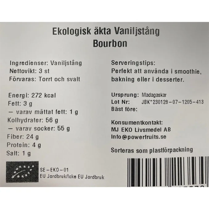 Vaniljstänger Eko