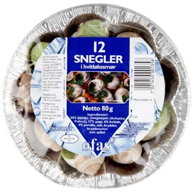 Øfas Snegler m/Hvitløksmør 85g