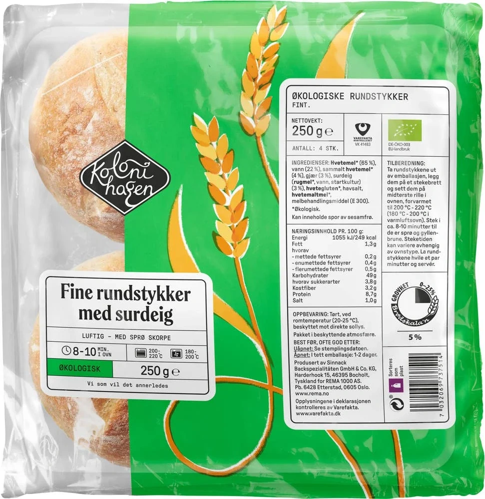 Økologiske fine rundstykker