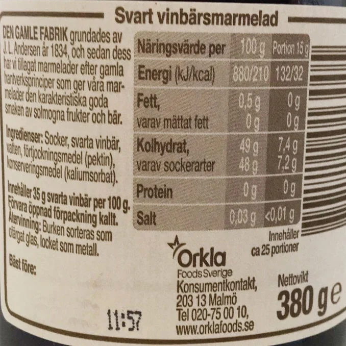 Svartvinbärsmarmelad