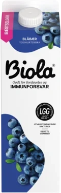 Biola Syrnet Melk Blåbær 1000g Tine