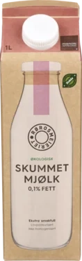 Skummet Mjølk Økologisk 1l Røros