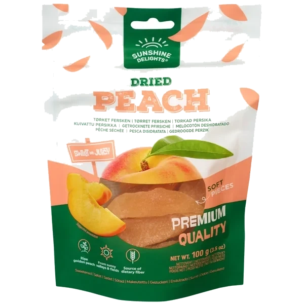 Fersken Tørket 100g Sunshine Delights