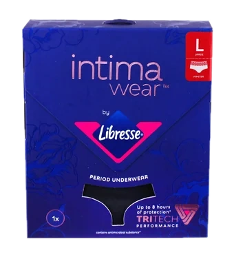 Libresse Intimawear Menstruse Hipster Black Str l