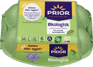 Økologiske egg M L XL 6stk