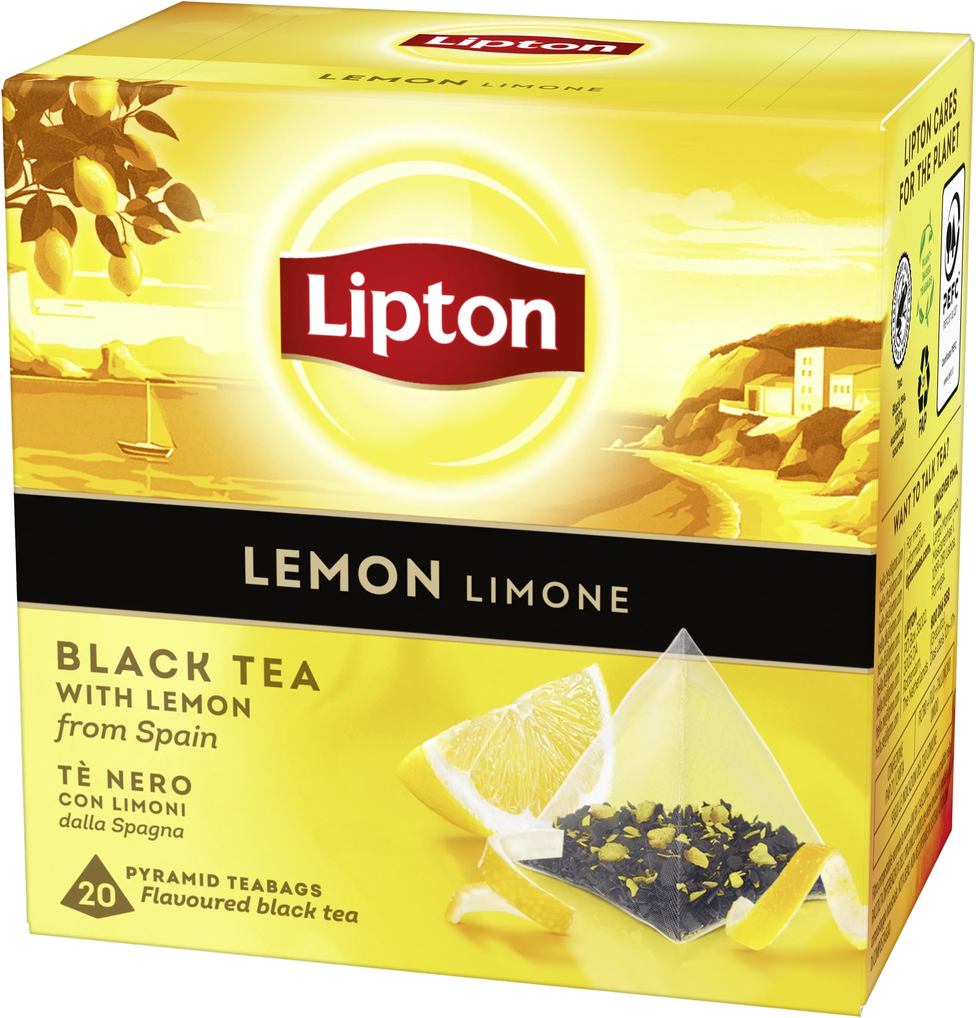 Svart te Lemon 20-pack