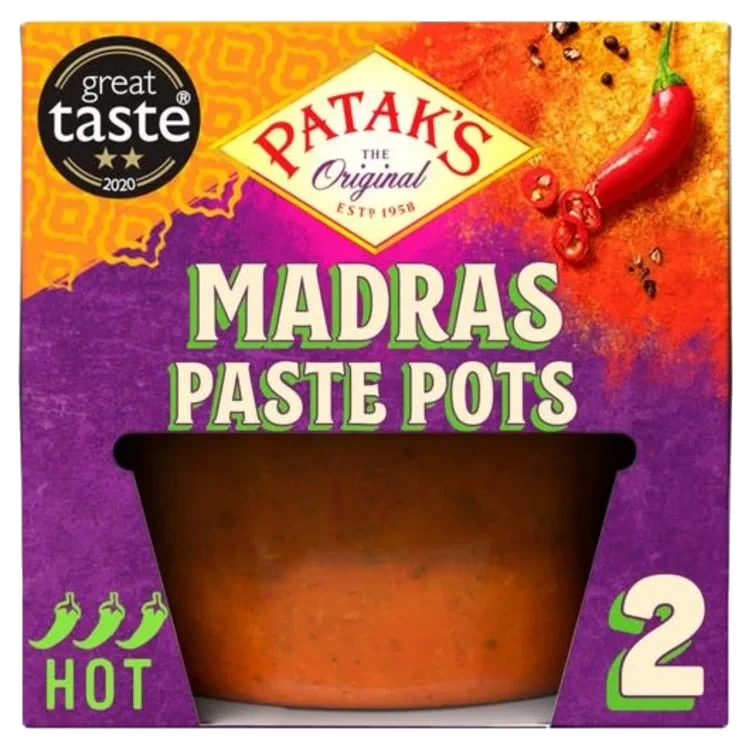 Madras Paste Pots 2x70g Patak's