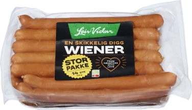 Wienerpølser 14stk 770g Leiv Vidar