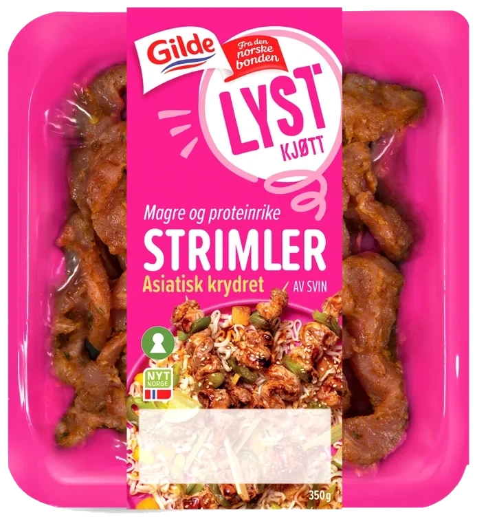 Svinekjøtt Strimlet Krydret 350g Gilde
