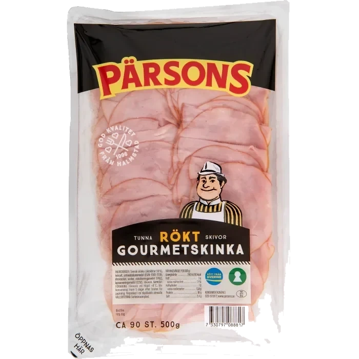 Skinka Rökt tunna skivor 500g Pärsons