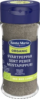Sort Pepper Malt Økologisk 33g Santa Maria