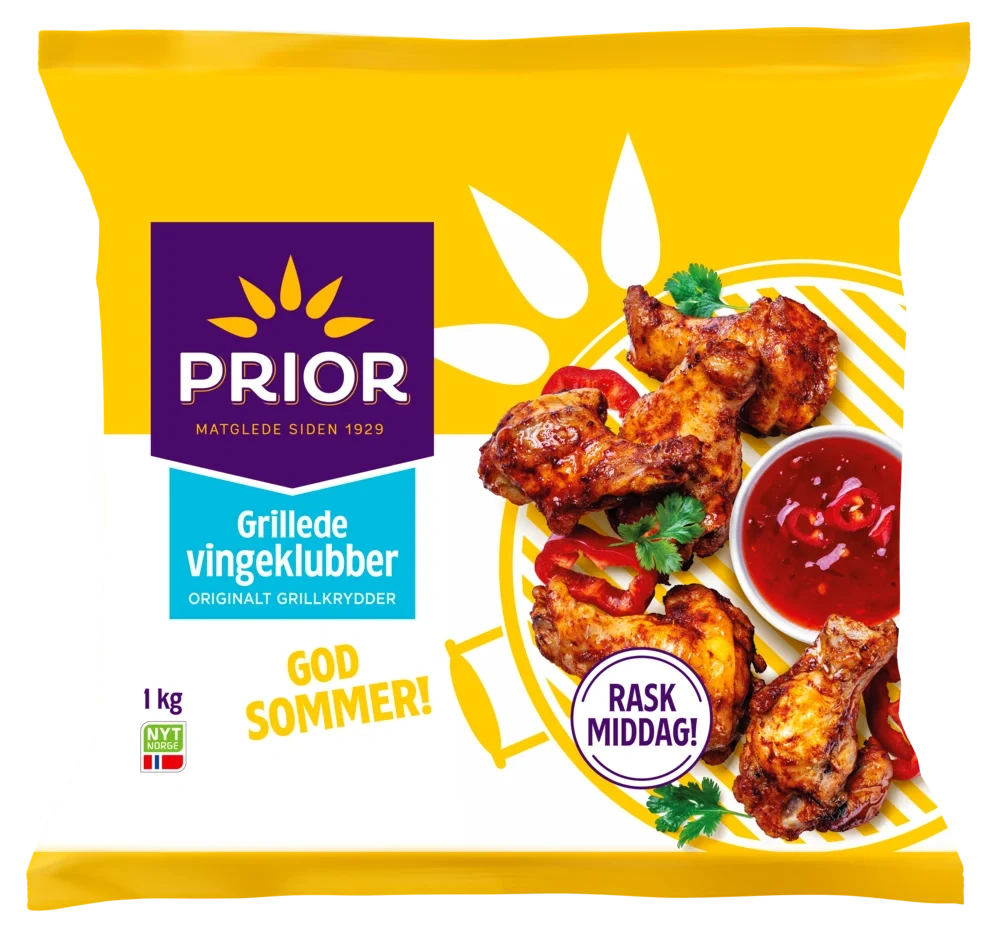 Grillede Vingeklubber 1kg