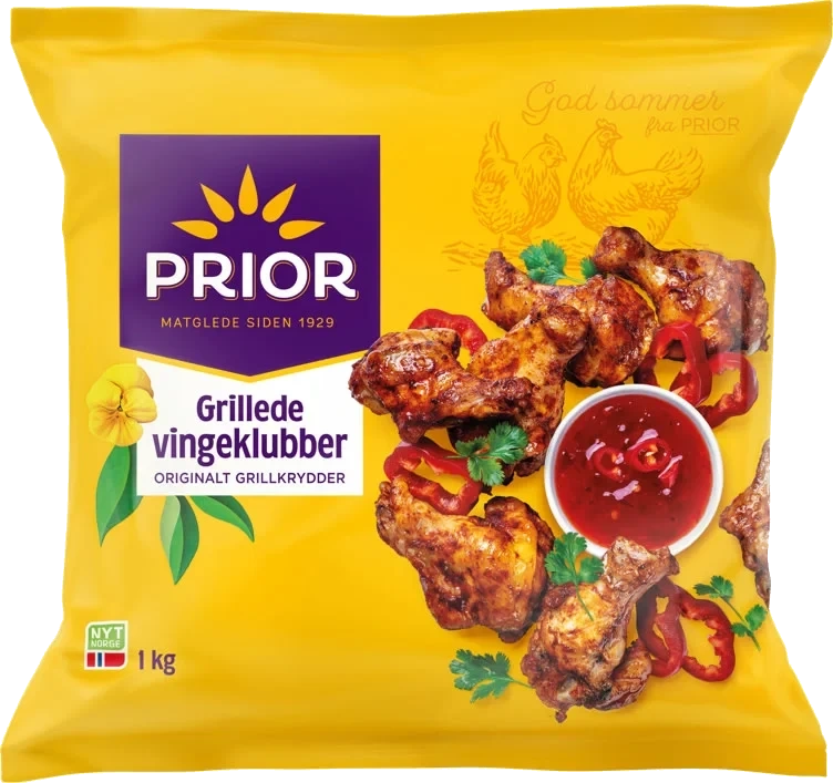 Grillede Vingeklubber 1kg