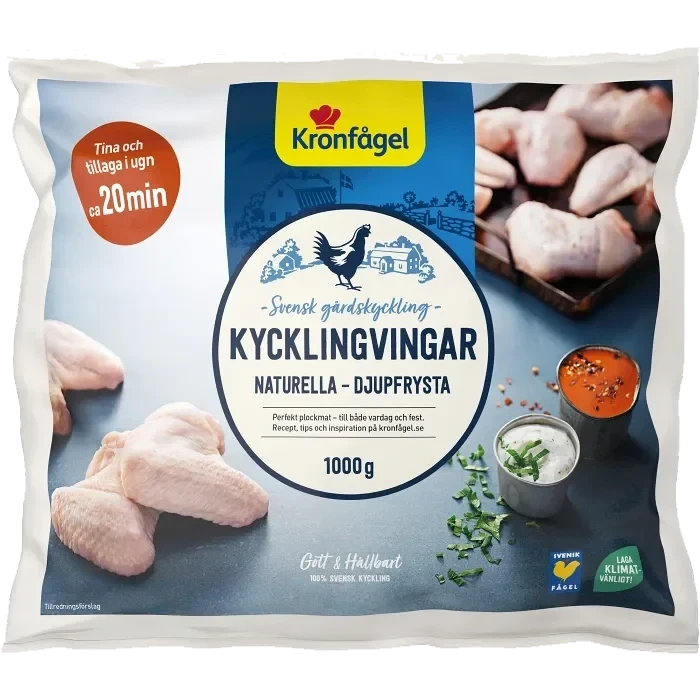 Kycklingvingar Fryst 1kg Kronfågel