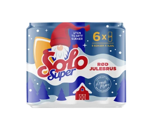 Solo Super Rød Julebrus 0,33l X 6