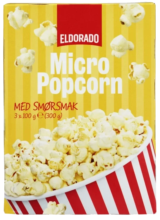 Micropopcorn m/smør 300g Eldorado