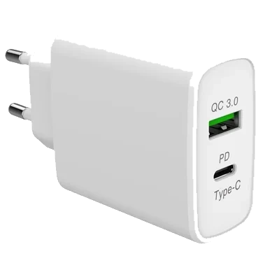 Hurtiglader Veggadapter Type-c og Usb-qc3.0