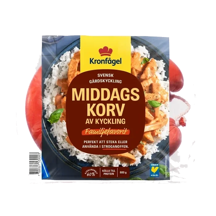 Middagskorv av Kyckling 800g Kronfågel