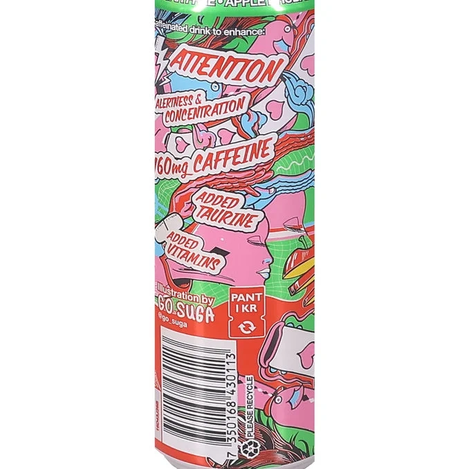 Energidryck Apple & Rhubarb 24-pack