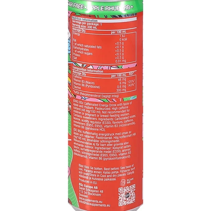 Energidryck Apple & Rhubarb 24-pack