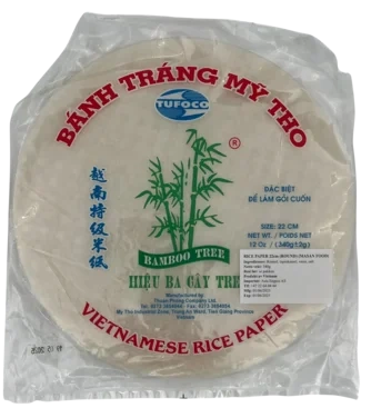 Rice Paper 22cm Goi Cuon Rund Pose Three Coconut 340g